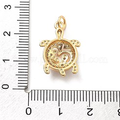 Rack Plating Brass with Cubic Zirconia Pendants&nbsp;KK-Q017-01A-G