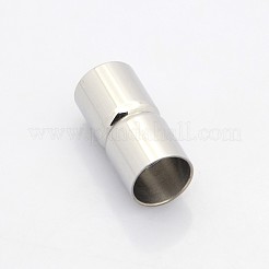 Tarnish Resistant Column 304 Stainless Steel Magnetic Clasps with Glue-in Ends&nbsp;STAS-N041-03