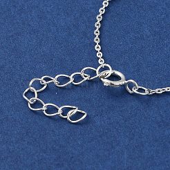 Faceted Column 925 Sterling Silver Cable Chain Bracelets for Women&nbsp;BJEW-E101-01S-08
