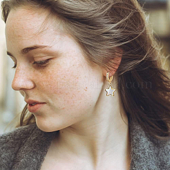 10Pcs Brass Huggie Hoop Earring Findings&nbsp;KK-BC0008-83