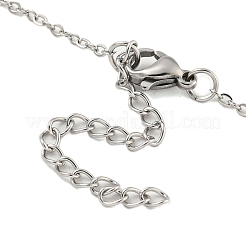 Alloy Micro Pave Clear Cubic Zirconia Pendant Necklaces&nbsp;NJEW-M222-01P