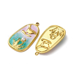 304 Stainless Steel Enamel Pendants&nbsp;X1-STAS-L299-22G-01