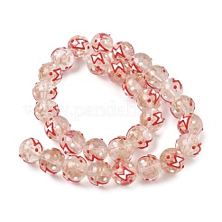 Luminous Handmade Enamel Gold Sand Glass Beads Strands&nbsp;LAMP-U004-08A