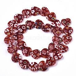 Handmade Millefiori Lampwork Beads Strands&nbsp;LAMP-N023-001