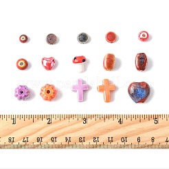 48Pcs Glazed Porcelain Beads&nbsp;PORC-FS0001-34