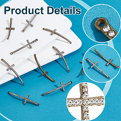 12Pcs Alloy Rhinestone Links/Connectors&nbsp;RB-PH0001-67