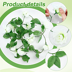 Artificial Rose Rattan&nbsp;DJEW-WR0001-21A-03