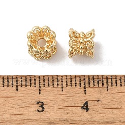 Rack Plating Double Side Brass Bead Caps&nbsp;KK-K381-17G-02
