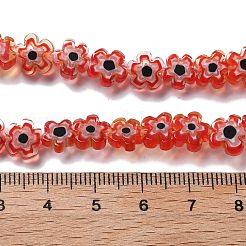 Handmade Millefiori Lampwork Beads Strands&nbsp;LAMP-F035-09