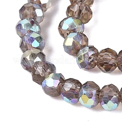 AB Color Plated Transparent Glass Rondelle Beads Strands&nbsp;EGLA-T029-2mm-10S