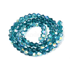 AB Color Plated Transparent Glass Beads Strands&nbsp;GLAA-G127-01-02I