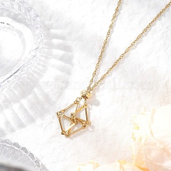 3Pcs 3 Styles 304 Stainless Steel Empty Macrame Pouch Pendant Singapore Chain Necklace Making&nbsp;NJEW-JN05283