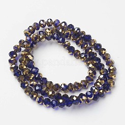 Electroplate Transparent Glass Beads Strands&nbsp;EGLA-A034-T3mm-O05