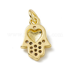 Brass Micro Pave Cubic Zirconia Charms&nbsp;ZIRC-F132-87G