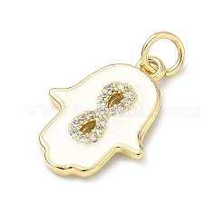 Brass Micro Pave Cubic Zirconia Pendants&nbsp;KK-H255-09G-02