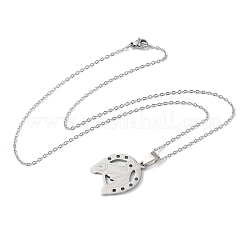201 Stainless Steel Horse Pendant Necklaces&nbsp;LS-NJEW-H065-23P