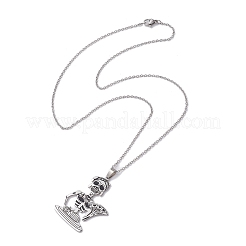 Skull 201 Stainless Steel Pendant Necklaces&nbsp;NJEW-K253-32P