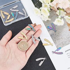 12pcs 3 Colors 304 Stainless Steel Pendants&nbsp;STAS-UN0023-61