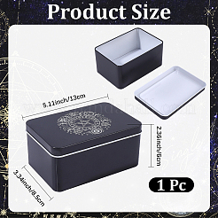 Cross & Star Printed Iron Tarot Card Collection Boxes&nbsp;AJEW-CN0007-91B