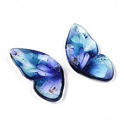 Epoxy Resin Butterfly Wings Cabochons&nbsp;CRES-N035-02B