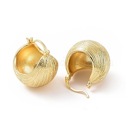 Brass Round Ball Hoop Earrings for Women&nbsp;EJEW-C008-09G