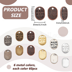 Tibetan Style Oval Charms&nbsp;TIBEP-PH0004-52-NR