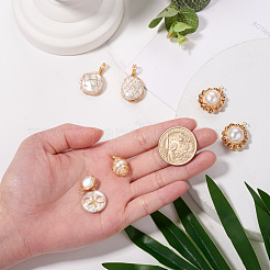 10Pcs 5 Style Natural Baroque Pearl Keshi Pearl Pendants&nbsp;FIND-PJ0001-13