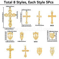 40Pcs 8 Styles Alloy Tibetan Style Pendants & Chandelier Component Links Kits&nbsp;FIND-SC0023-01