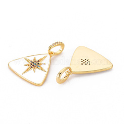 Brass Micro Pave Colorful Cubic Zirconia Pendants&nbsp;KK-S354-333-NF