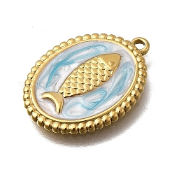304 Stainless Steel Enamel Pendants&nbsp;STAS-Z163-21G-05