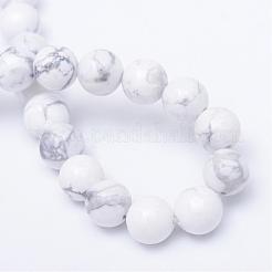 Round Natural Howlite Bead Strands&nbsp;G-R345-4mm-18