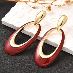 Brass Dangle Stud Earrings&nbsp;LS-EJEW-Q013-04G
