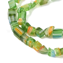 Handmade Millefiori Lampwork Beads Strands&nbsp;LAMP-P070-02A-03