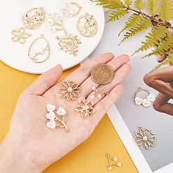 16Pcs 8 Style Alloy Pendants&nbsp;PALLOY-SC0003-65LG