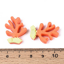 Coralline Opaque Resin Cabochons&nbsp;CRES-T025-45