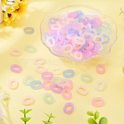 300Pcs Imitation Jelly Acrylic Linking Rings&nbsp;JACR-TA0001-04