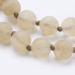 Watermelon Stone Glass Beaded Necklaces&nbsp;NJEW-P202-36-B04