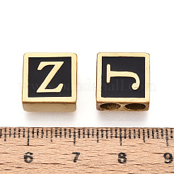 26Pcs 26 Styles 304 Stainless Steel Black Enamel Square Spacer Bars&nbsp;STAS-T073-58G