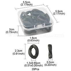 20Pcs Opaque Spray Painted Acrylic Linking Rings&nbsp;OACR-YW0001-54