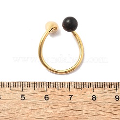 304 Stainless Steel Cuff Rings&nbsp;RJEW-D317-02B-G
