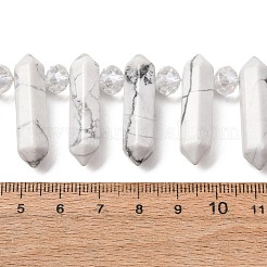 Natural Howlite Double Terminated Point Beads Strands&nbsp;G-H069-B12-01A