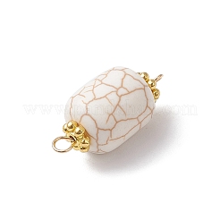 Synthetic Turquoise Column Links Connector Charms&nbsp;PALLOY-JF04287-02