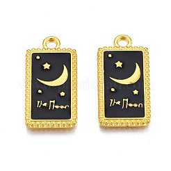 Rack Plating Golden Alloy Enamel Pendants&nbsp;ENAM-S122-51G