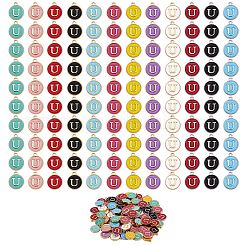 120Pcs 12 Colors Golden Plated Alloy Charms&nbsp;ENAM-SZ0001-64U