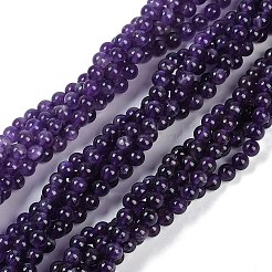 Natural Amethyst Beads Strands&nbsp;G-S333-6mm-020