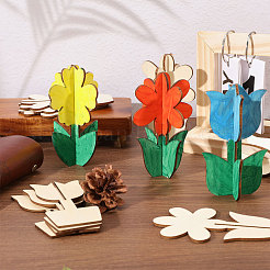 Unfinished Blank Wooden Ornaments&nbsp;WOOD-WH0048-20G