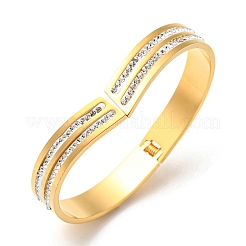 V-shape/Chevron Hinged Bangles&nbsp;BJEW-F439-06G
