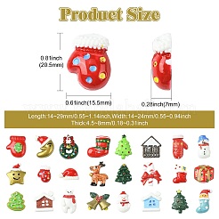 48Pcs 24 Styles Christmas Theme Opaque Resin Cabochons&nbsp;RESI-CJ0004-82