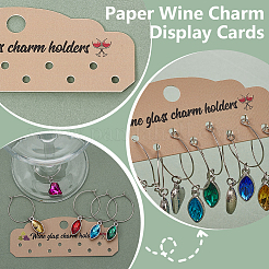 60Pcs Paper Wine Charm Display Cards&nbsp;CDIS-BC0001-06B