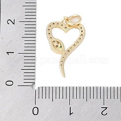 Rack Plating Brass Clear Cubic Zirconia Pendants&nbsp;KK-Z060-02G-02